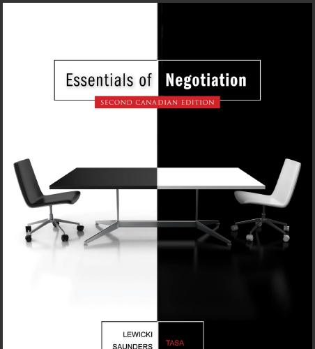 (IM)Essentials of Negotiation 2nd LEWICKI Canadian Edition .zip
