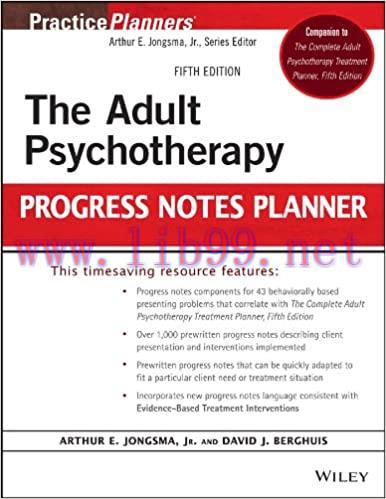 (PDF)The Adult Psychotherapy Progress Notes Planner: Fifth Edition