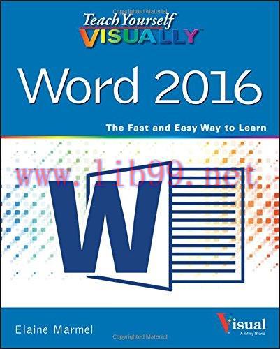 [FOX-Ebook]Teach Yourself VISUALLY Word 2016