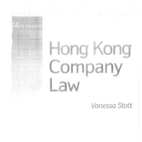Hong Kong company law 14th edition Vanessa Stot