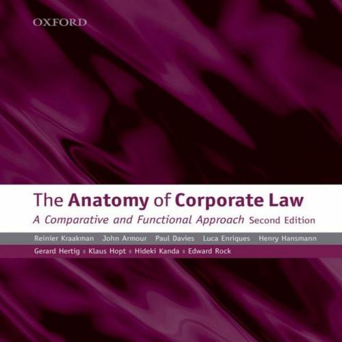 Anatomy of Corporate Law A Comparative and Functional Approach, The