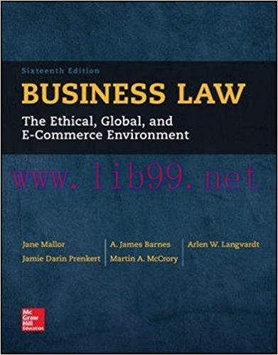 [PDF]Business Law: The Ethical Global and E-Commerce Enviroment 16th Edition