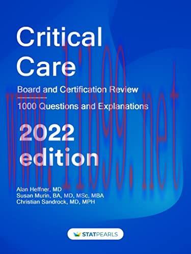 [AME]Critical Care: Board and Certification Review, 2022 Edition (AZW3 + EPUB + Converted PDF)