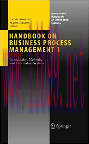 (PDF)Handbook on Business Process Management 1: Introduction, Methods, and Information Systems ...
