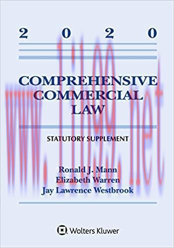 (PDF)Comprehensive Commercial Law: 2020 Statutory Supplement (Supplements)