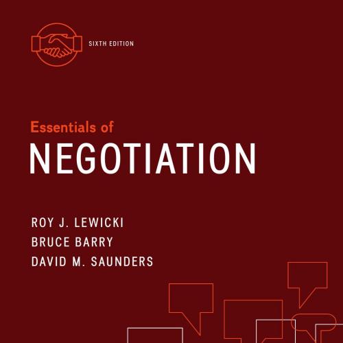 Essentials of Negotiation 6th Edition