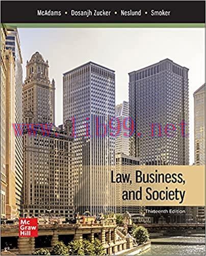 [PDF]ISE EBook Law, Business, and Society 13E [Tony McAdams]