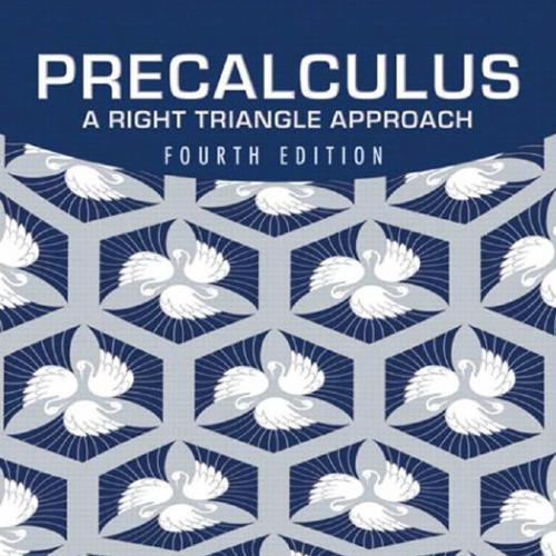 Precalculus A Right Triangle Approach 4th - Judith A Beecher