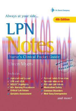 [AME]LPN Notes: Nurse&rsquo;s Clinical Pocket Guide, 4th Edition (PDF)