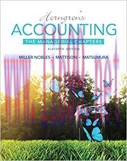 (PDF)Horngren&rsquo;s Accounting: The Managerial Chapters 11th Edition
