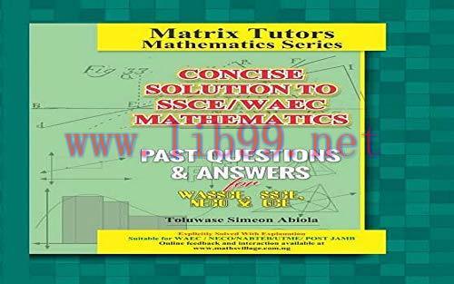 Concise Solution To SSCE/WAEC MATHEMATICS by Simeon Tawo 课本