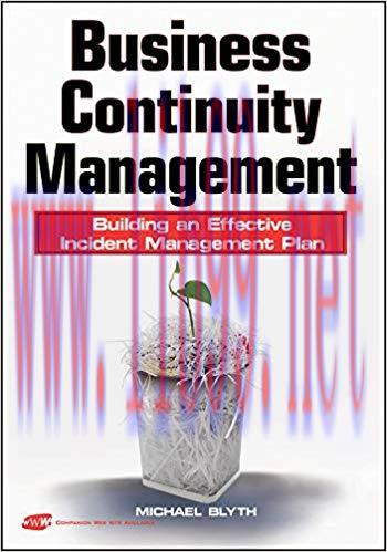 (PDF)Business Continuity Management: Building an Effective Incident Management Plan 1st Edition
