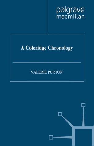 A Coleridge Chronology