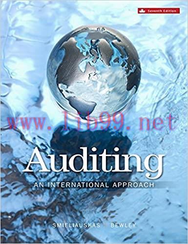 (PDF)Auditing: An International Approach 7th Edition Canadian Edition by Wally Smieliauskas