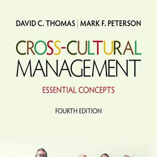 Cross-Cultural Management Essential Concepts 4th Edition - David C. Thomas & Mark F. Peterson