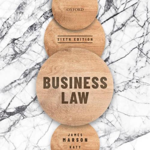 Business Law 6th Edition by James Marson 120Yuan