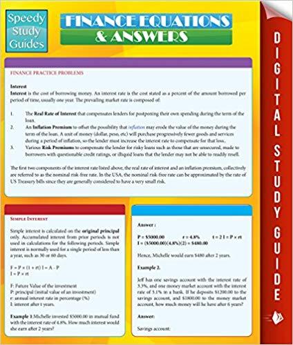 (PDF)Finance Equations & Answers (Speedy Study Guides)