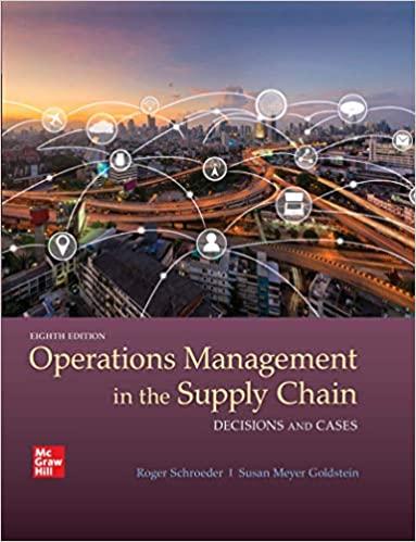 (PDF)OPERATIONS MANAGEMENT IN THE SUPPLY CHAIN DECISIONS & CASES 8th Edition by Roger Schroeder