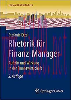 (PDF)Rhetorik f&uuml;r Finanz-Manager: Auftritt und Wirkung in der Finanzwirtschaft (Edition Bankmag...