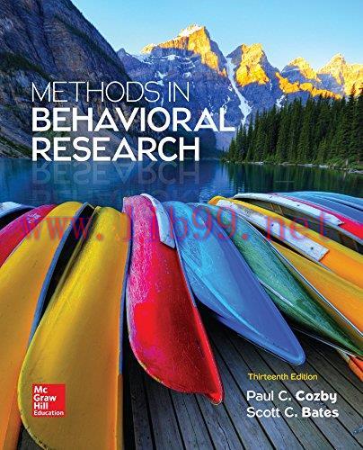 [FOX-Ebook]Methods in Behavioral Research, 13th Edition