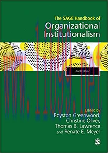 (PDF)The SAGE Handbook of Organizational Institutionalism 2nd Edition