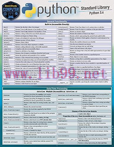 [FOX-Ebook]Python Standard Library: A Quickstudy Laminated Reference Guide