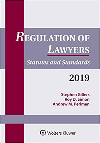 (PDF)Regulation of Lawyers Statutes and Standards, 2019 (Supplements)