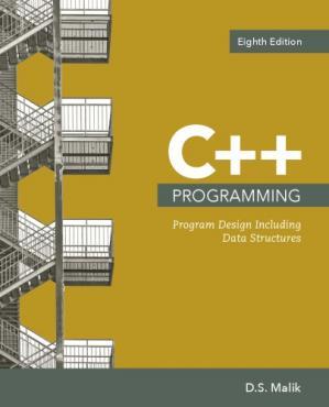 C++ Programming Program Design including Data Structures