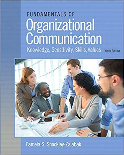 (Test Bank)Fundamentals of Organizational Communication 9th Edition.zip