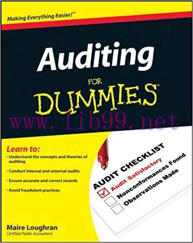 Auditing For Dummies 1st Edition,