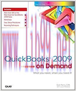 (PDF)QuickBooks 2009 on Demand 1st Edition