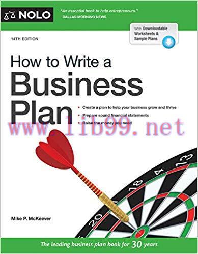 How to Write a Business Plan 14th Edition,