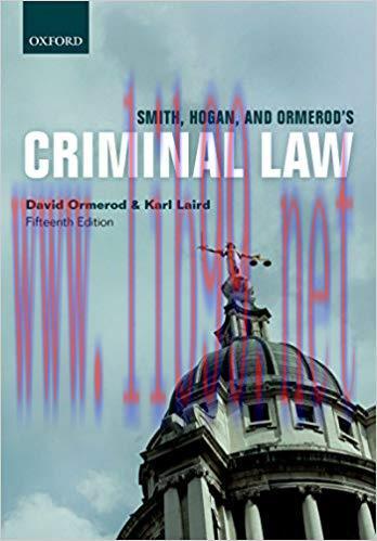 (PDF)Smith, Hogan, & Ormerod&rsquo;s Criminal Law 15th Edition