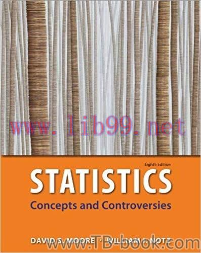 Statistics: Concepts & Controversies 8th Edition David S. Moore 课本