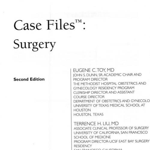 Case Files Surgery,2nd Edition