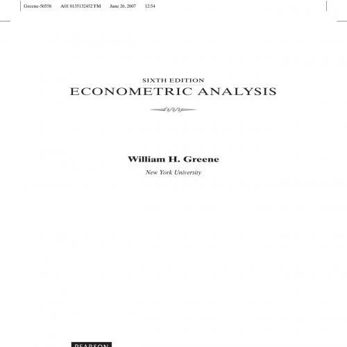 Econometric Analysis - Wei Zhi