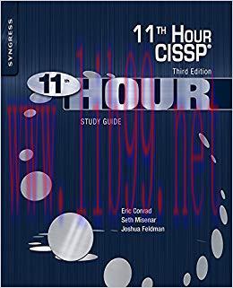 Eleventh Hour CISSP&reg;: Study Guide 3rd Edition,
