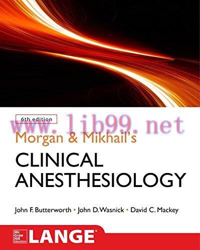 [AME]Morgan and Mikhail’s Clinical Anesthesiology, 6th edition (ePUB)