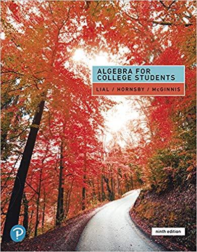 Algebra for College Students, 9th Edition [Margaret L. Lial]