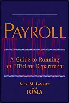 (PDF)Payroll: A Guide to Running an Efficient Department 1st Edition