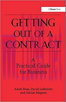 (PDF)Getting Out of a Contract &ndash; A Practical Guide for Business 1st Edition