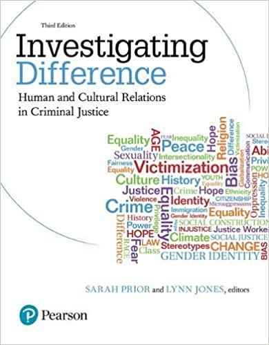 (Test Bank)Investigating Difference Human and Cultural Relations in Criminal Justice, 3rd Editi...