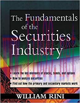 (PDF)Fundamentals of the Securities Industry 1st Edition