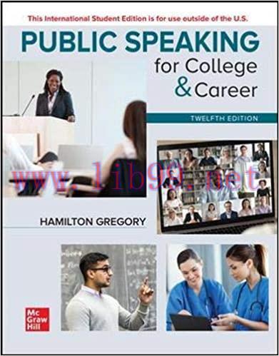 [PDF]ISE EBook Public Speaking for College & Career 12E [Hamilton Gregory]