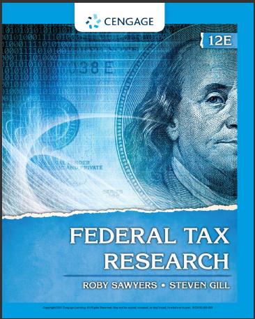 (TB)Federal Tax Research 12th Edition Roby Sawyers.zip