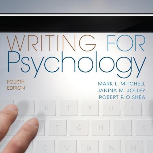 Writing for Psychology, 4th ed_