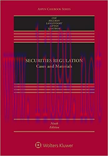 (PDF)Securities Regulation: Cases and Materials (Aspen Casebook Series) 9th Edition