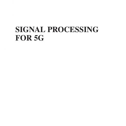 Signal Processing for 5G Algorithms and Implementations