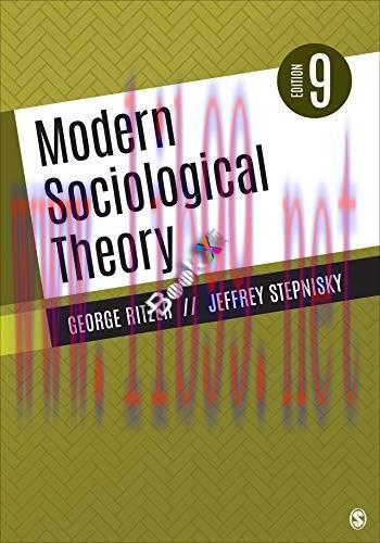 [PDF]Modern Sociological Theory. 9th edition [Ritzer, Stepnisky]