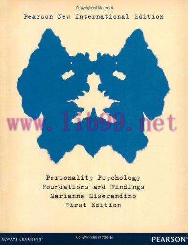 [FOX-Ebook]Personality Psychology: Foundations and Findings, Pearson New International Edition